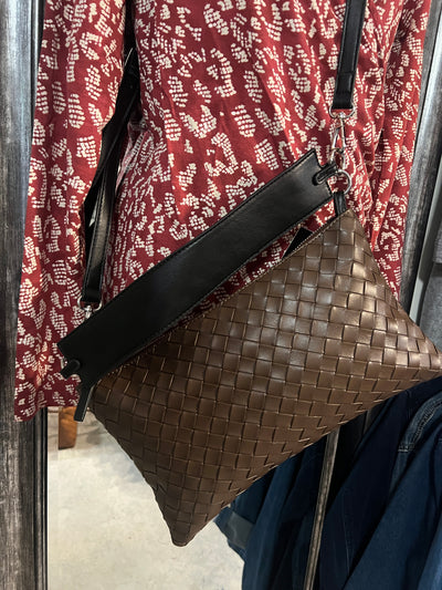 Woven Tote with Decorative Handle