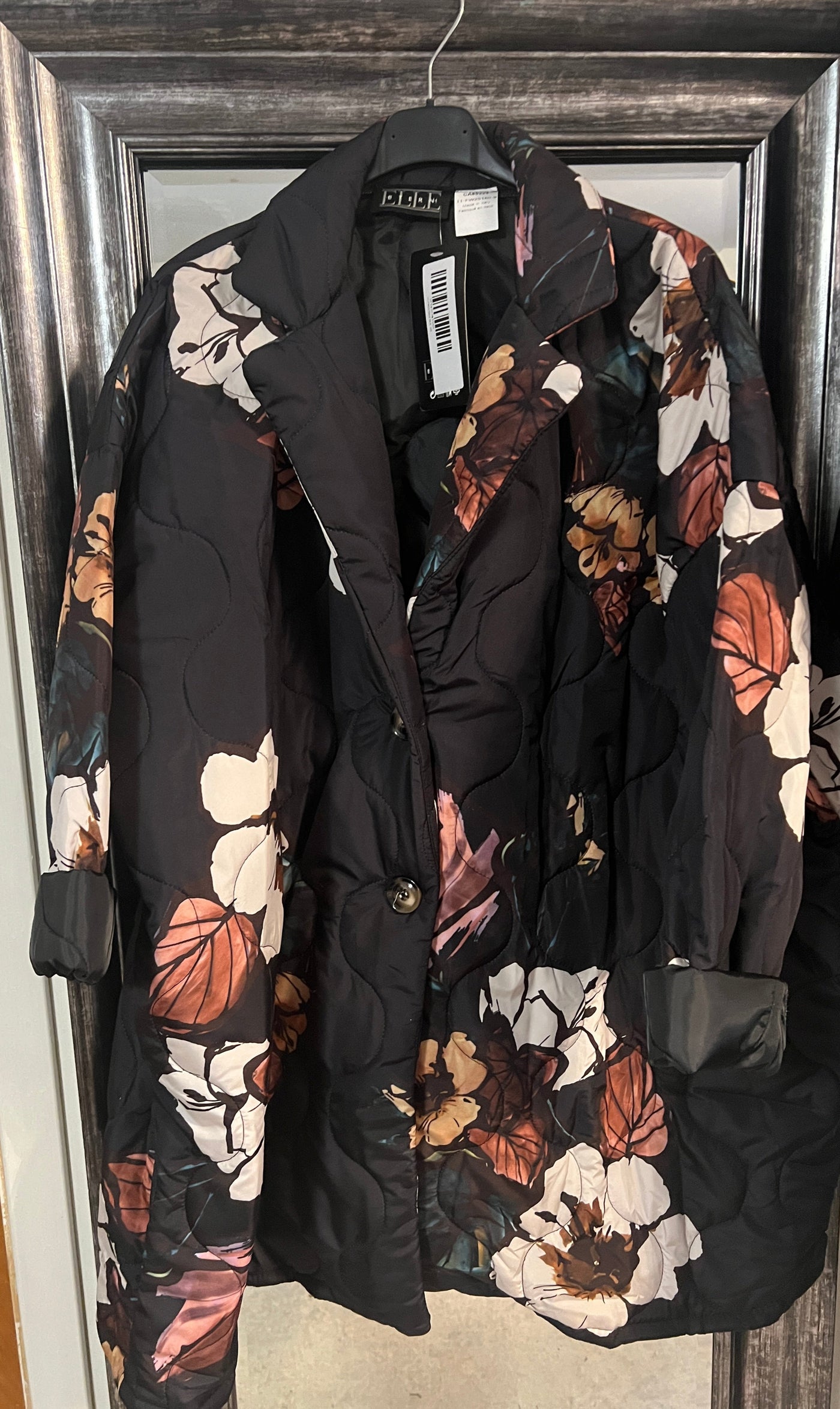 Italian Floral Puffer Coat  - Three colours