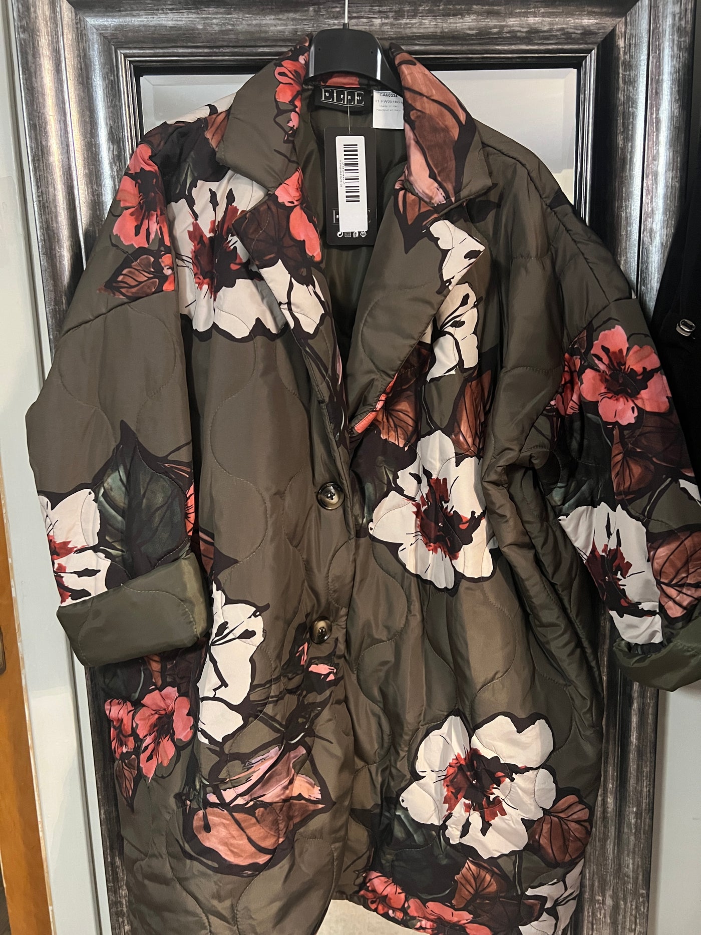 Italian Floral Puffer Coat  - Three colours