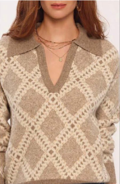 Collared Argyle Sweater