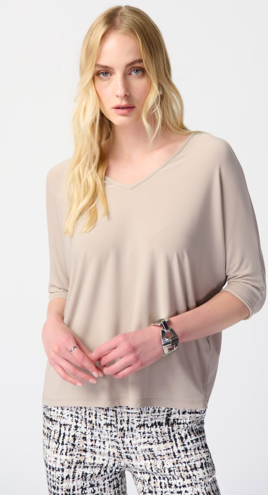 V-Neck Casual Pullover- Joseph Ribkoff