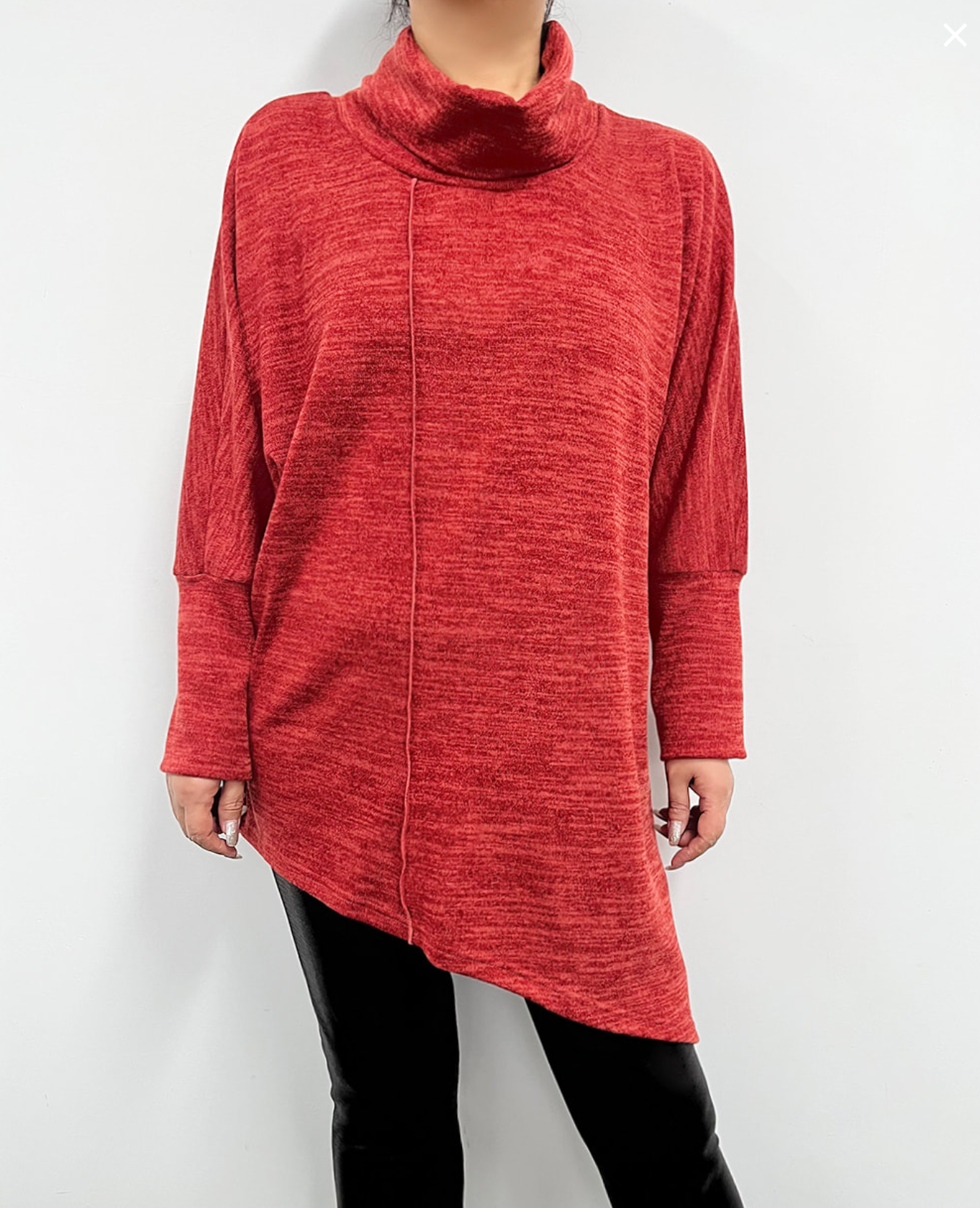 Long Sleeve Diagonal tunic  2 colours