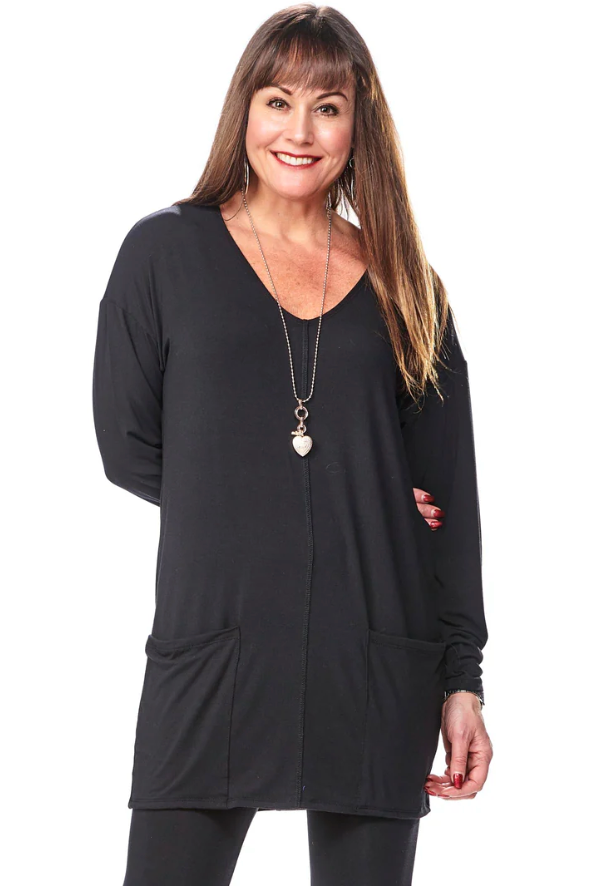 Bamboo V Neck Tunic   2 colours