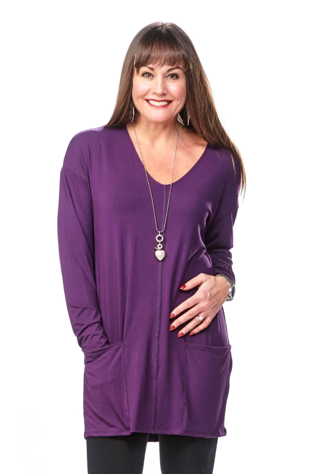 Bamboo V Neck Tunic   2 colours