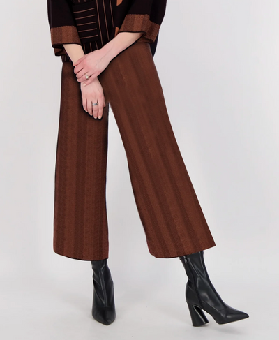 The Essential Wide Herringbone Pant Chocolate