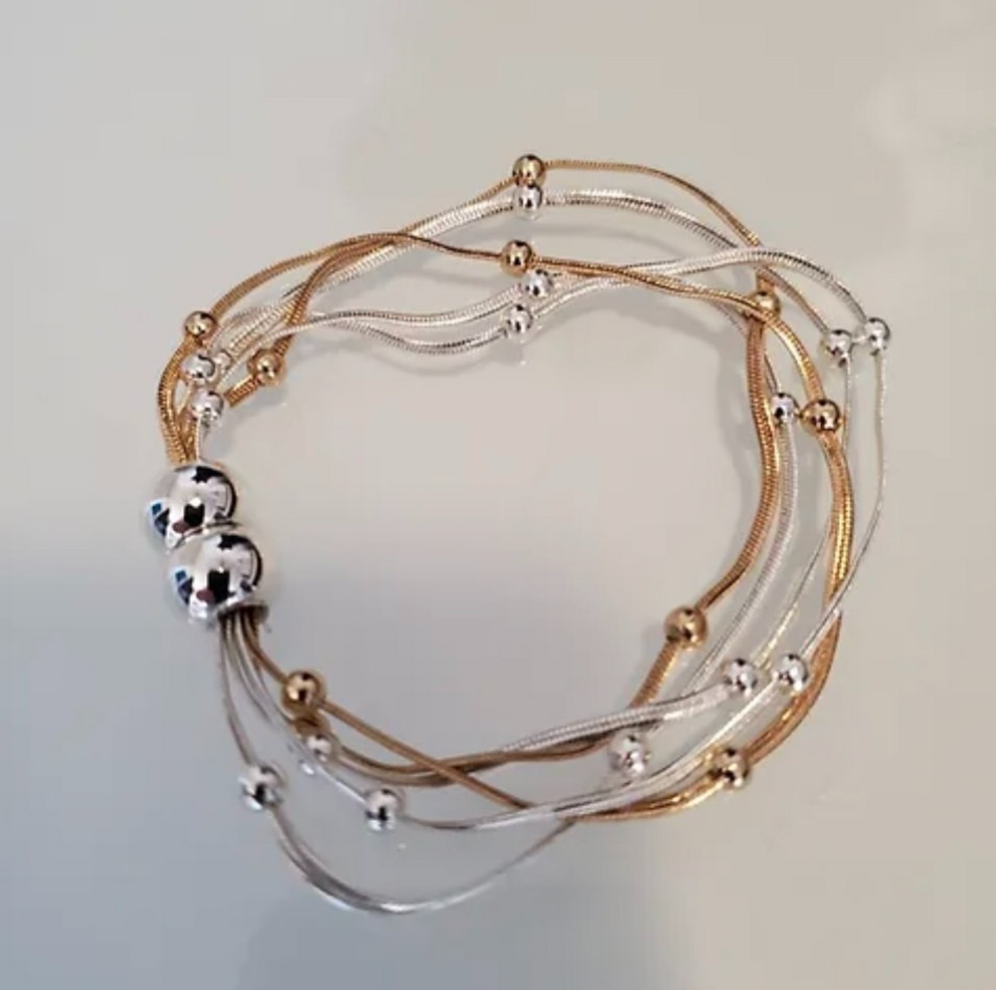Silver and Gold magnetic Bracelet