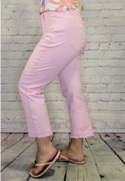 Bubblegum Pink Long Jean Capris