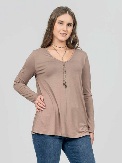 Long Sleeve V neck top 4 colours