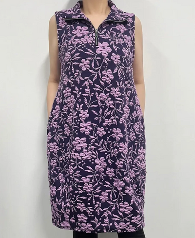 Floral contrast pattern dress  2 colours