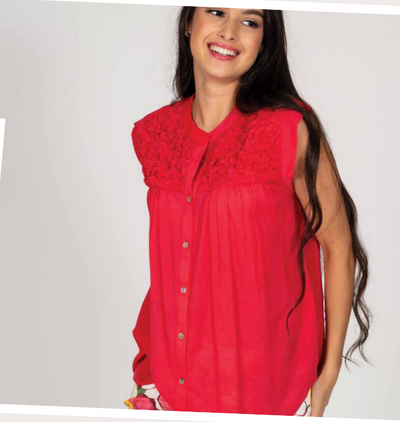 Cotton Gauze Blouse - Two colours