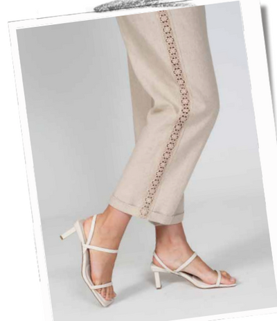 Linen Blend Pant Flax colour