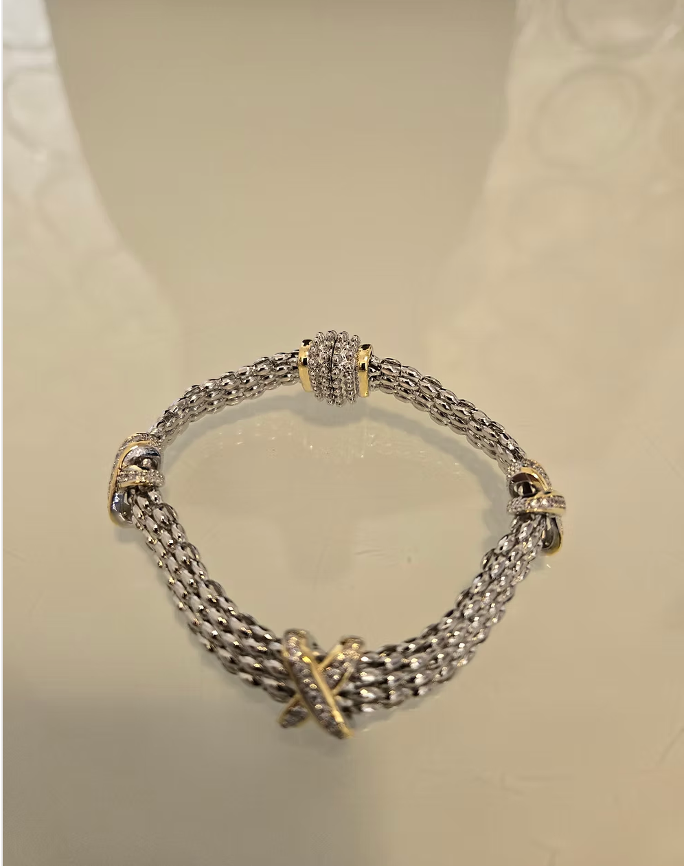 X Bracelet - Gold and Silver