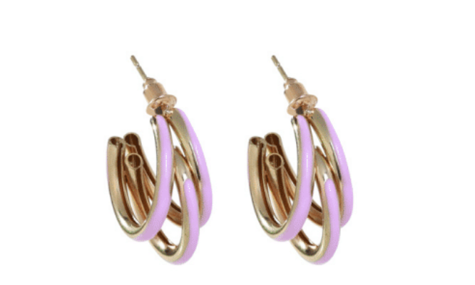 Enamel Earrings-  2 Colours