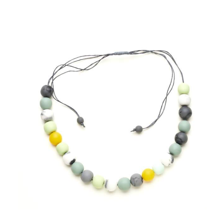 Colourful Resin Bead Adjustable Necklace 4 colours
