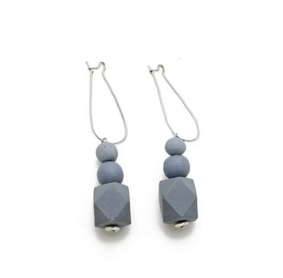 Geometric Resin Stone Earrings- 6 Colours