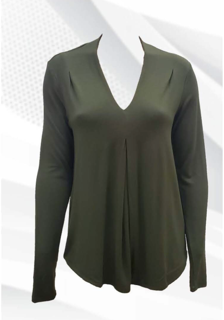 Long Sleeve Pleated Top - 2 colours