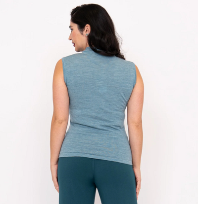 Rita Mock Neck Sweater in Teal