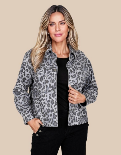 Faux Suede Jackets  Animal Prints - Two Colours