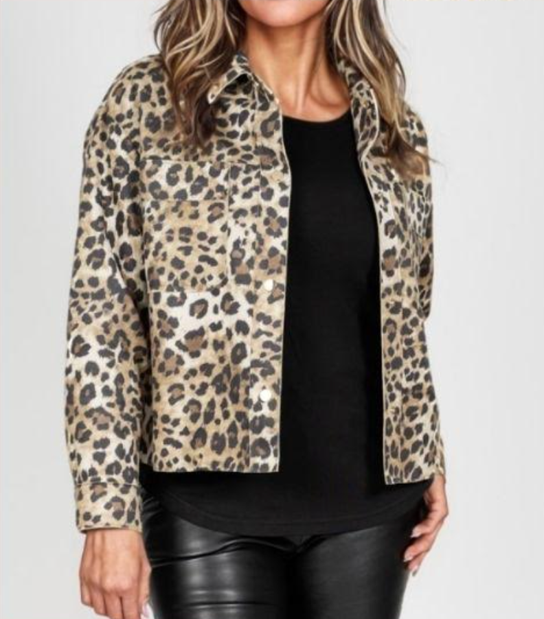 Faux Suede Jackets  Animal Prints - Two Colours