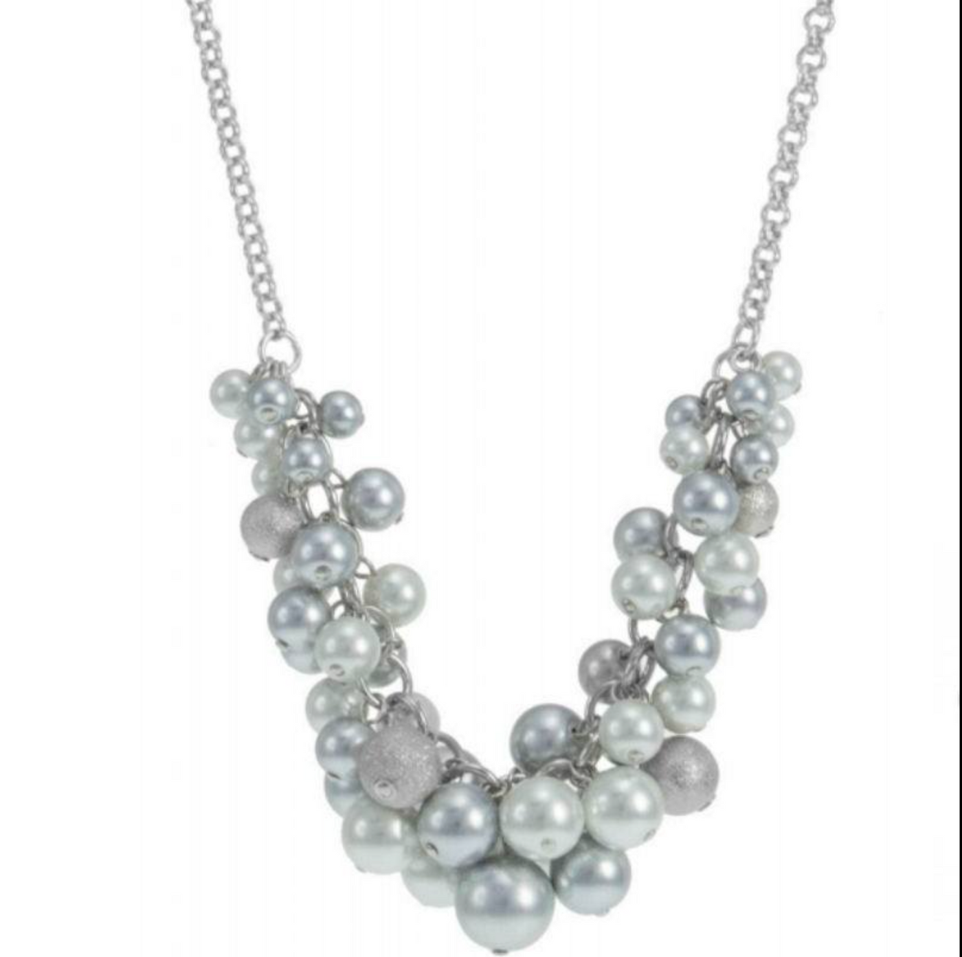 Pearl Cluster Statement Necklace -Two colours
