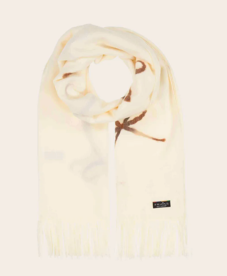 Fraas Embroidered Bow Stole with Fringes