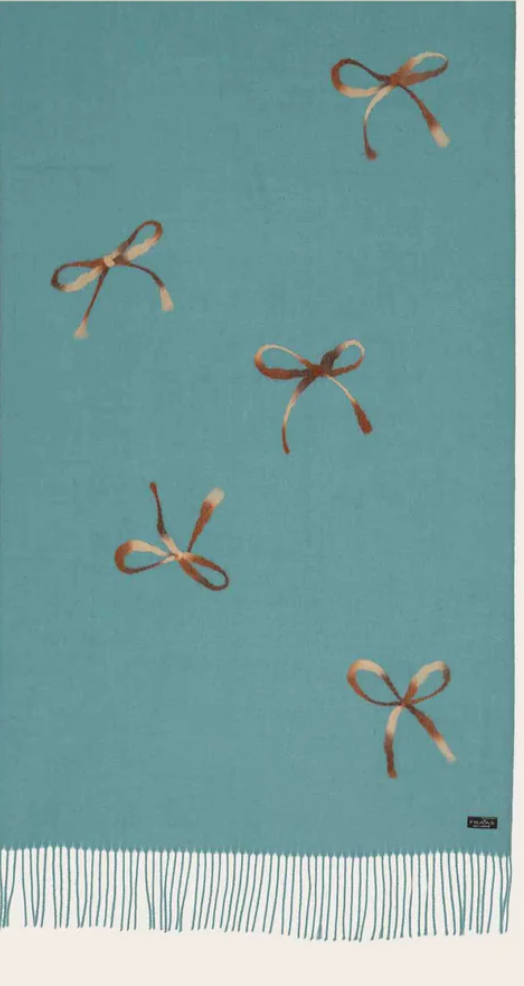 Fraas Embroidered Bow Stole with Fringes