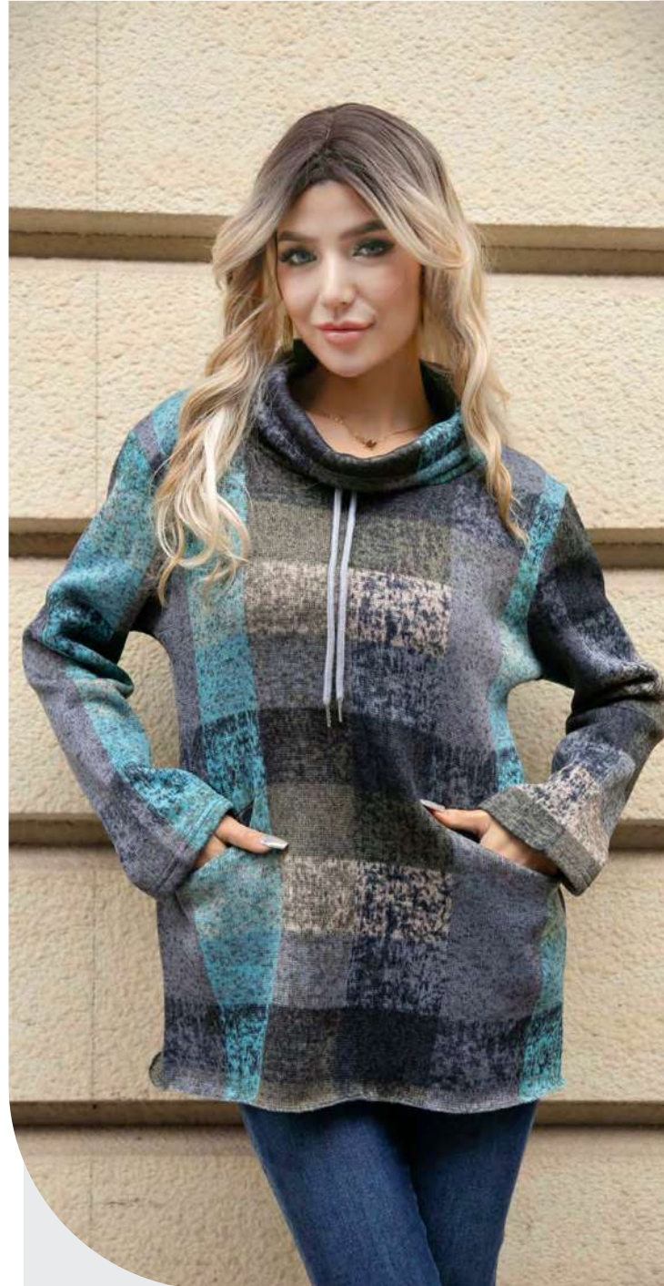 Sunset Spectrum Cozy Wrap tunic 2 colours