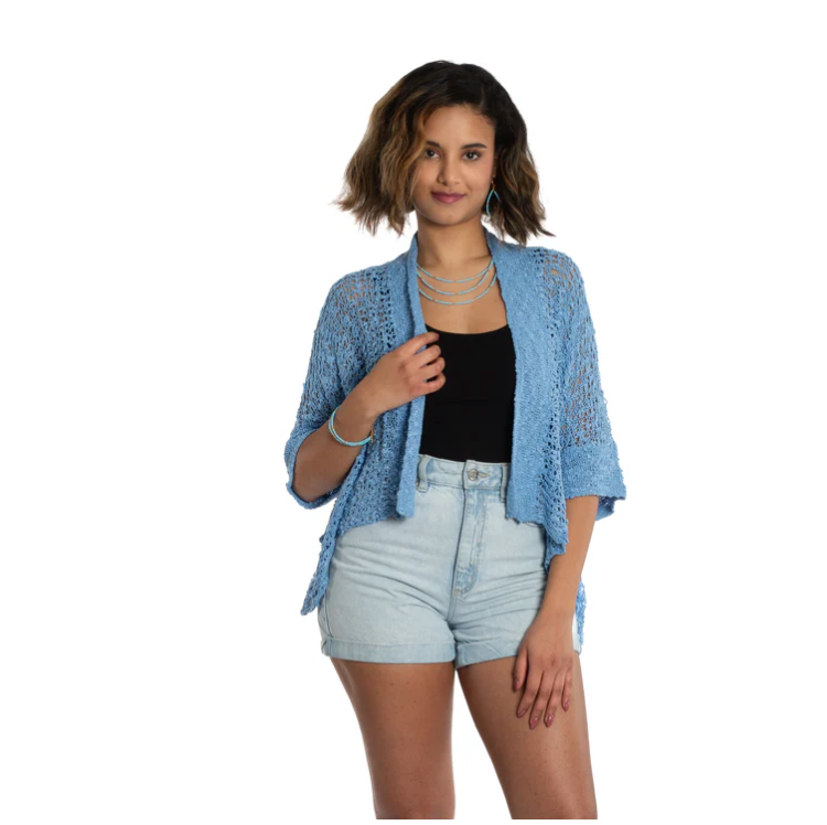 Popcorn knit short cardigans 6 colours