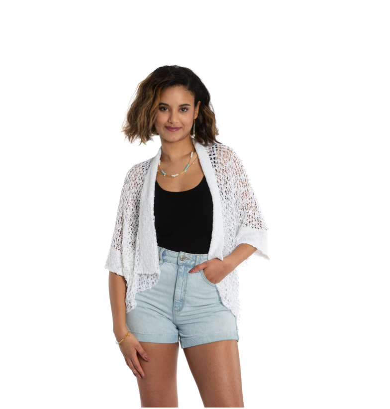 Popcorn knit short cardigans 6 colours