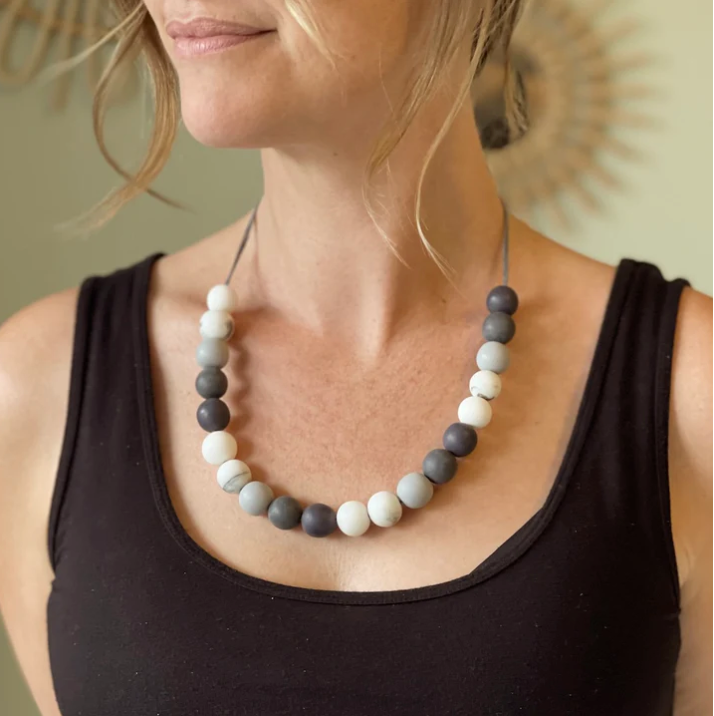 Colourful Resin Bead Adjustable Necklace 4 colours