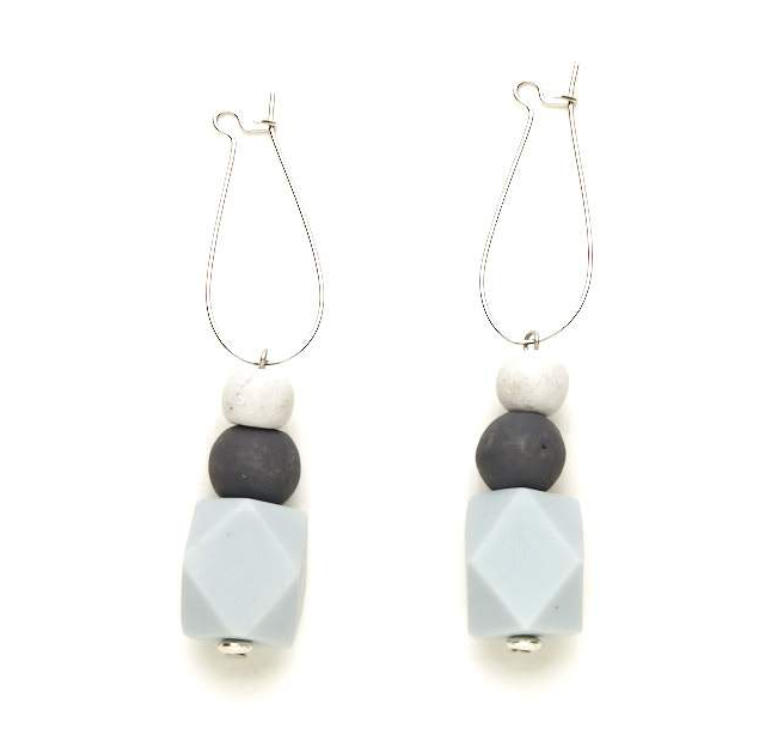 Geometric Resin Stone Earrings- 6 Colours