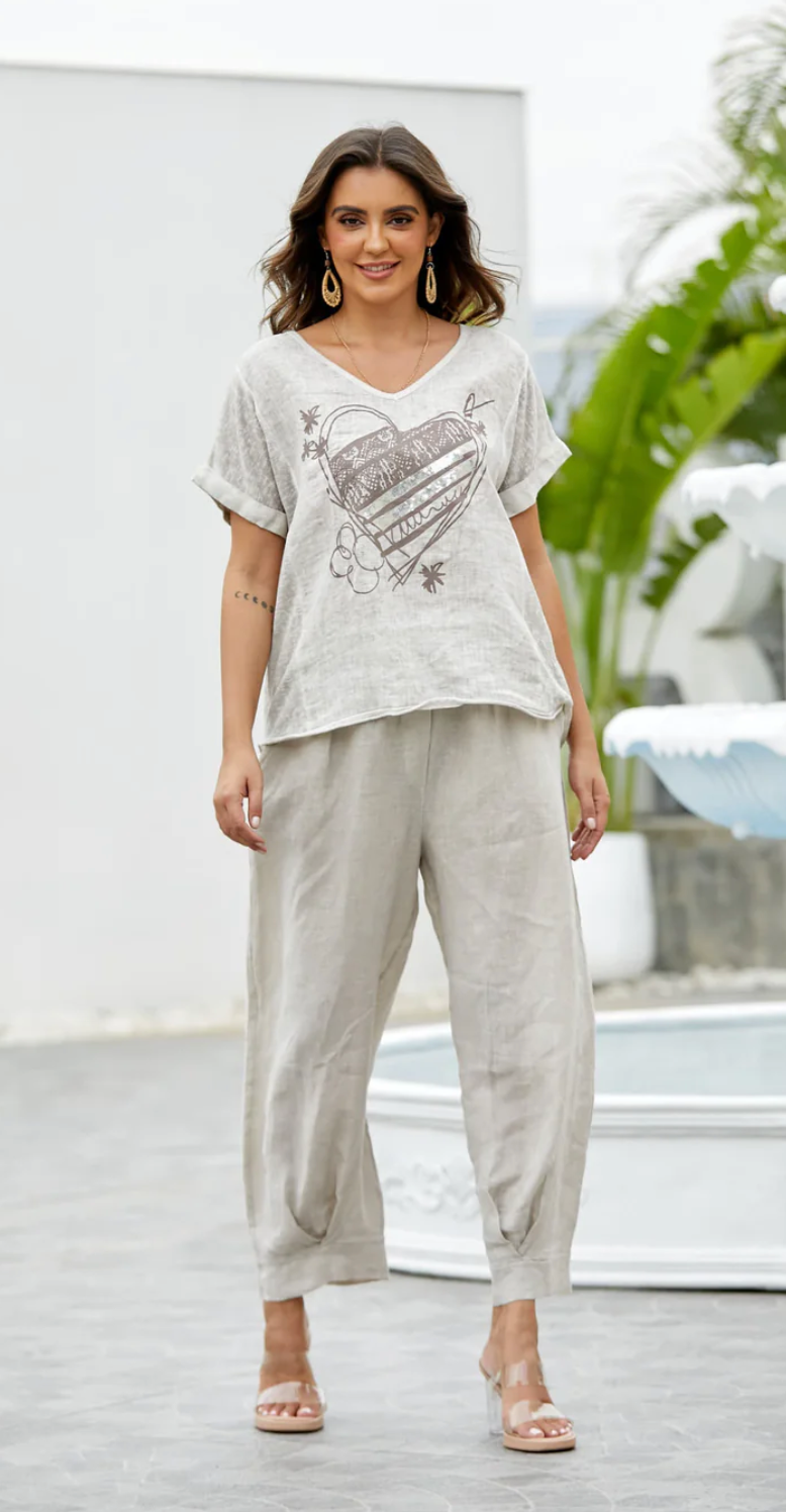Linen Lantern Pants  - Two colours