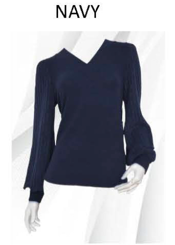 Long Sleeve V-Neck Soft Knit Sweater- Two Colours