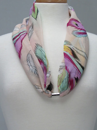 Magnetic Scarf Feather Infinity 5 colours