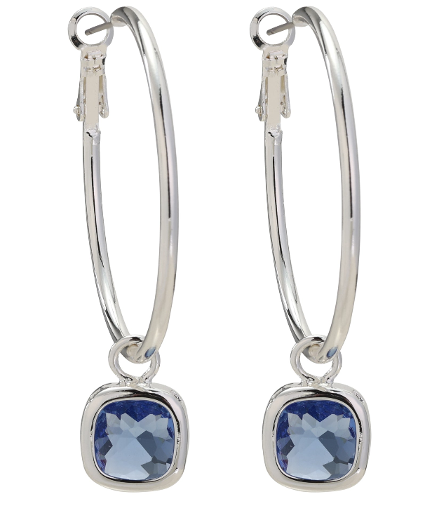 Aqua Faceted Cut Glass Necklace