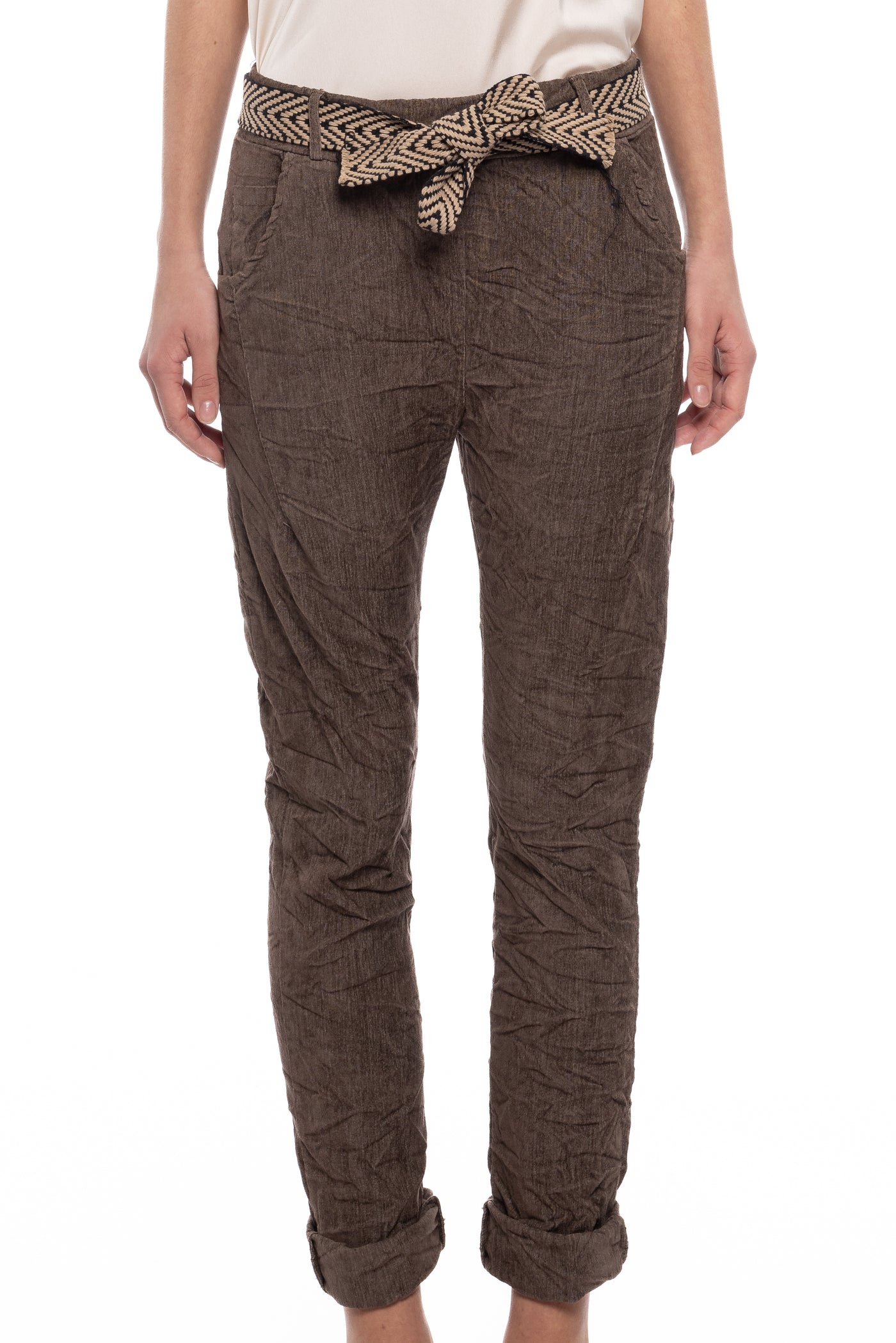 Italian Jogger Pants with Belt