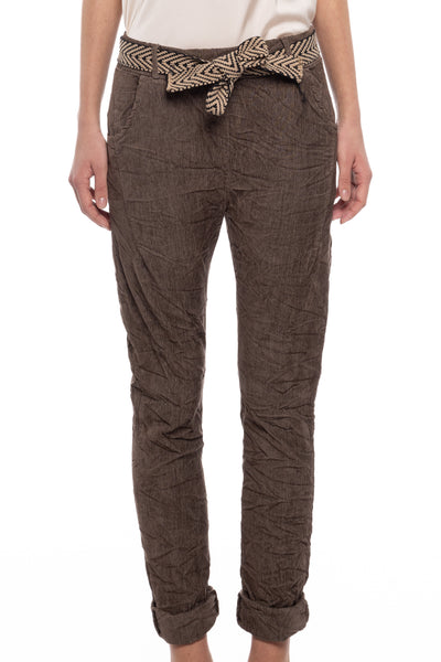 Italian Jogger Pants with Belt