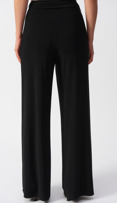 Silky knit Wide leg pant with sash- Joseph Ribkoff