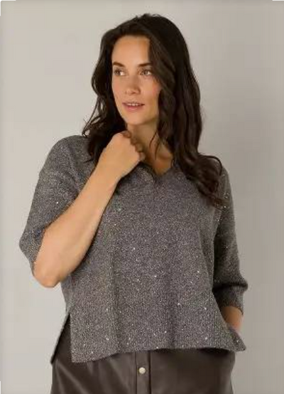 Pluck Silver Sparkle Sweater