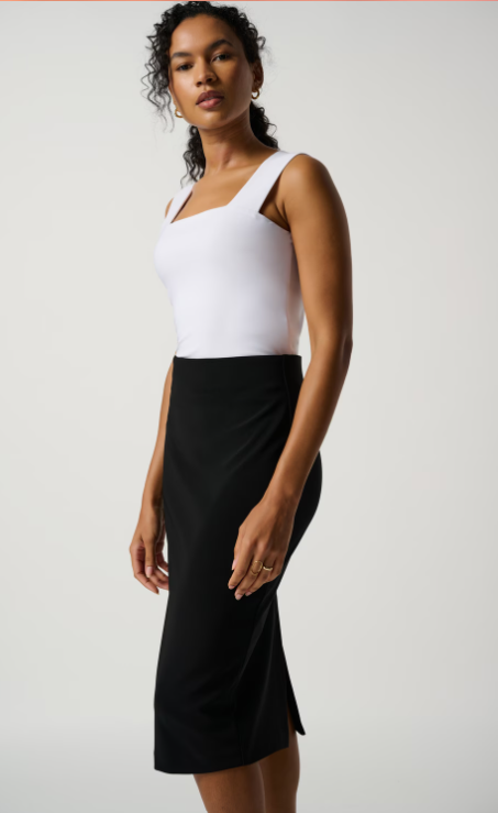 Back Slit Midi Pencil Skirt - Joseph Ribkoff