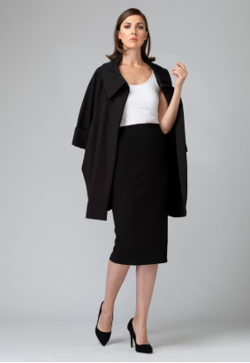 Back Slit Midi Pencil Skirt - Joseph Ribkoff