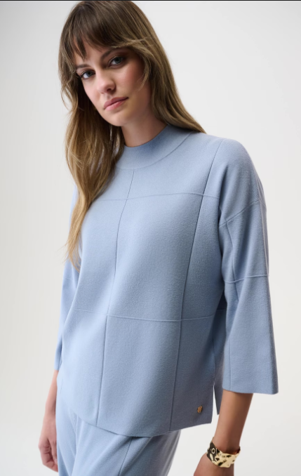 Window Pane Crew Neck by Joseph Ribkoff