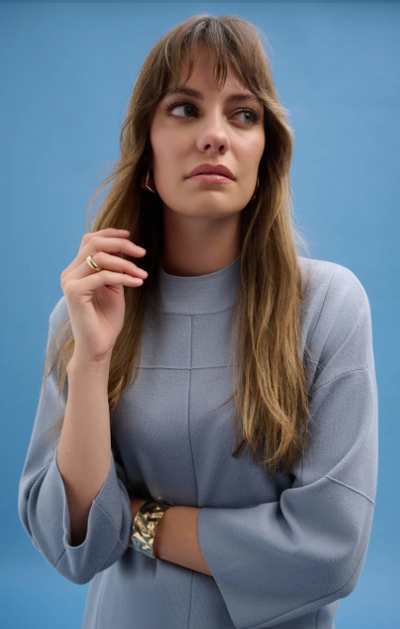Window Pane Crew Neck by Joseph Ribkoff