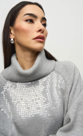 Relaxed fit Sequined Pull Over Sweater