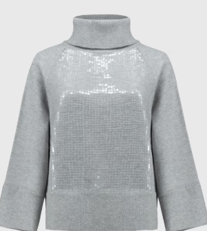 Relaxed fit Sequined Pull Over Sweater