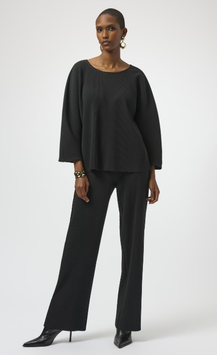 Pleated Scuba Crepe Top by Joseph Ribkoff