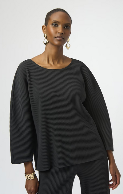 Pleated Scuba Crepe Top by Joseph Ribkoff