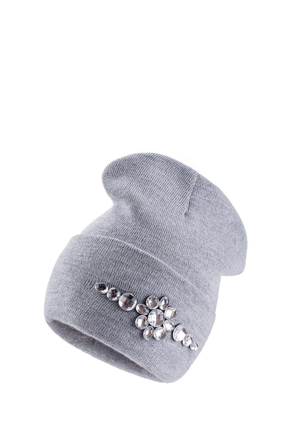 Mona Crystal Accent knit Beanie
