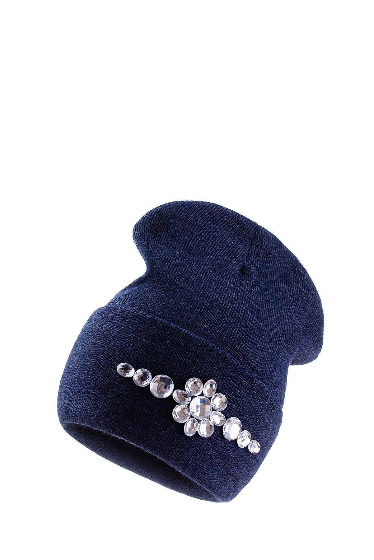 Mona Crystal Accent knit Beanie
