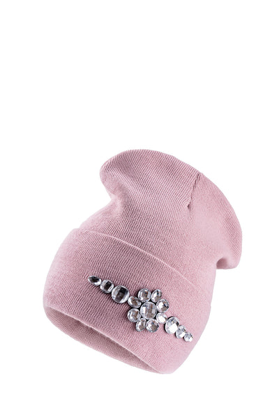Mona Crystal Accent knit Beanie